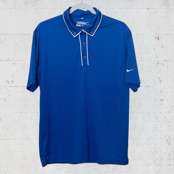 Nike Golf Tour Performance Men’s Dri-Fit Size M Blue Preppy Sporty - Picture 3 of 9